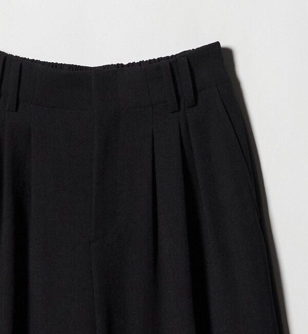 BEAUTY&YOUTH UNITED ARROWS「【WEB限定 Wardrobe DAILY MINIMAL】ウールライク ランダムタック ワイドパンツ ウォッシャブル」|スラックス|