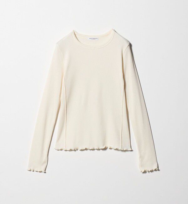 BEAUTY&YOUTH UNITED ARROWS「ポリエステルコットンテレコ メローステッチ クルーネックカットソー」|Tシャツ・カットソー|OFF WHITE