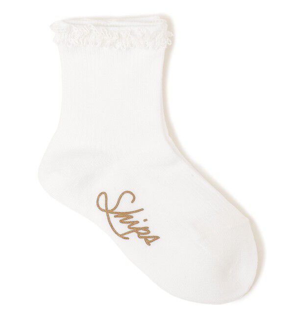 SHIPS KIDS「SHIPS KIDS:レース ショート ソックス」|ソックス|ホワイト