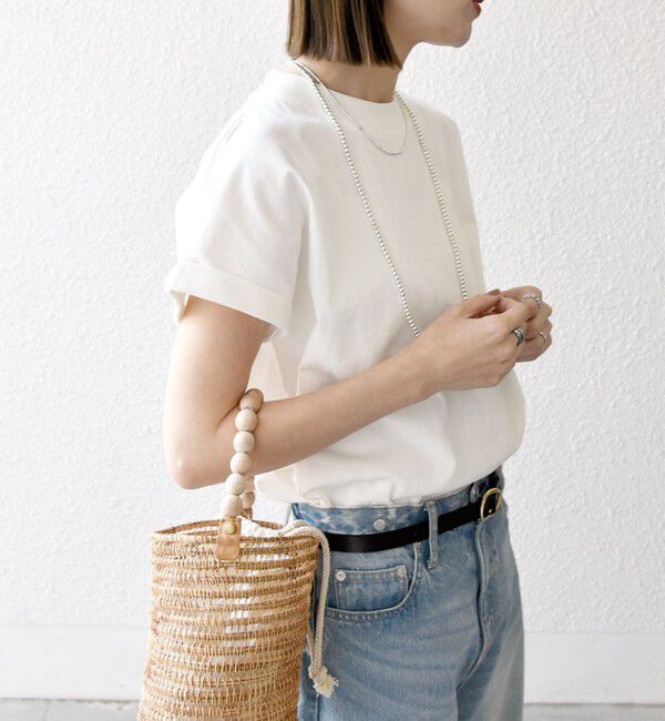 SHIPS any「SHIPS any:〈抗菌防臭/洗濯機可能〉USAコットン フレンチスリーブ TEE」|Tシャツ・カットソー|