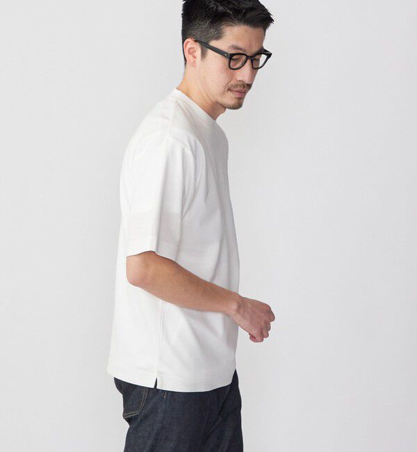 SHIPS「SHIPS:〈接触冷感〉トリコット ジャカード クルーネック Tシャツ」|Tシャツ・カットソー|