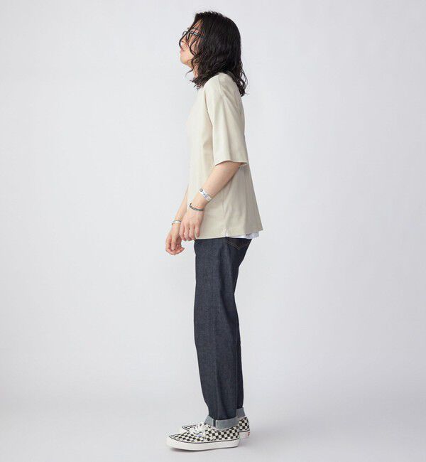 SHIPS「SHIPS:〈接触冷感〉トリコット ジャカード クルーネック Tシャツ」|Tシャツ・カットソー|