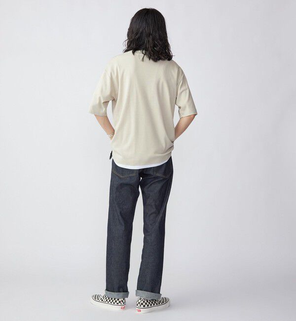 SHIPS「SHIPS:〈接触冷感〉トリコット ジャカード クルーネック Tシャツ」|Tシャツ・カットソー|