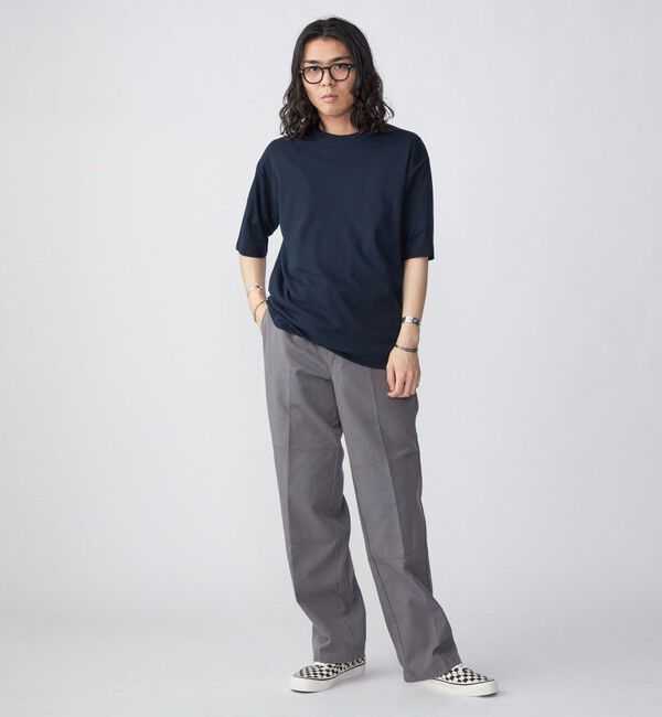 SHIPS「SHIPS:〈接触冷感〉トリコット ジャカード クルーネック Tシャツ」|Tシャツ・カットソー|