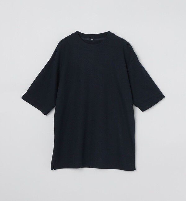 SHIPS「SHIPS:〈接触冷感〉トリコット ジャカード クルーネック Tシャツ」|Tシャツ・カットソー|