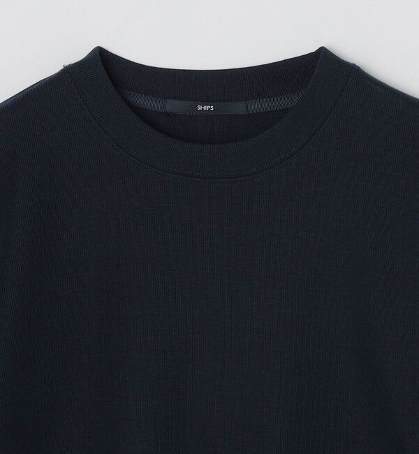 SHIPS「SHIPS:〈接触冷感〉トリコット ジャカード クルーネック Tシャツ」|Tシャツ・カットソー|