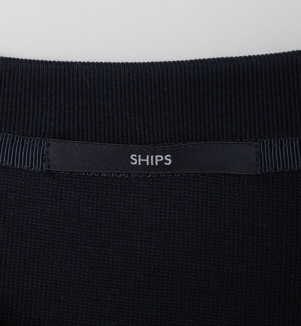 SHIPS「SHIPS:〈接触冷感〉トリコット ジャカード クルーネック Tシャツ」|Tシャツ・カットソー|