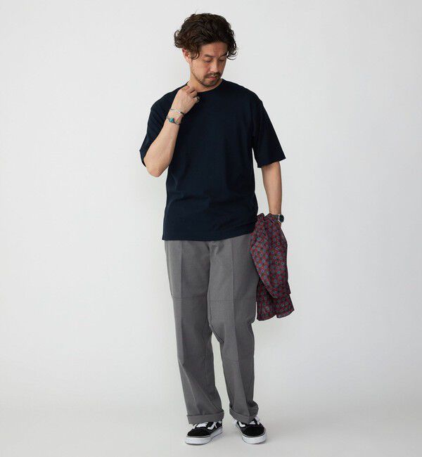 SHIPS「SHIPS:〈接触冷感〉トリコット ジャカード クルーネック Tシャツ」|Tシャツ・カットソー|