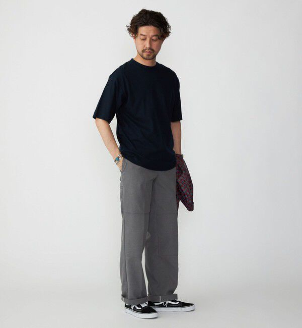 SHIPS「SHIPS:〈接触冷感〉トリコット ジャカード クルーネック Tシャツ」|Tシャツ・カットソー|