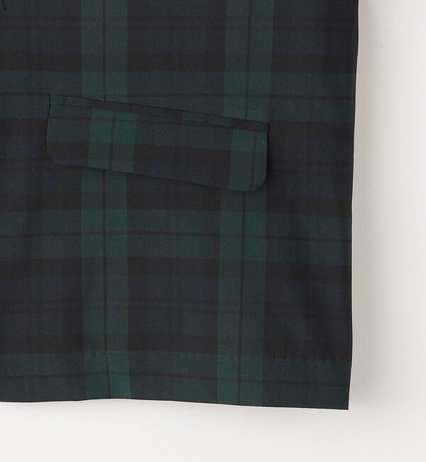 SHIPS KIDS「SHIPS KIDS:100～130cm /〈多機能〉ブラックウォッチ ノーラペル ジャケット」|ノーカラージャケット|