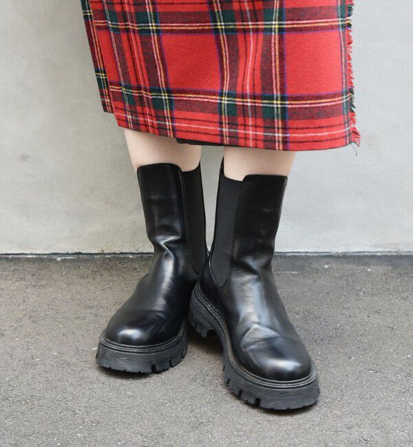 SHIPS any「【WEB限定】SHIPS any: トラックソール サイドゴア ブーツ 24FW」|ショートブーツ|