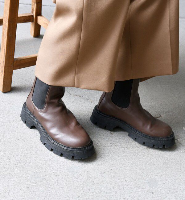 SHIPS any「【WEB限定】SHIPS any: トラックソール サイドゴア ブーツ 24FW」|ショートブーツ|