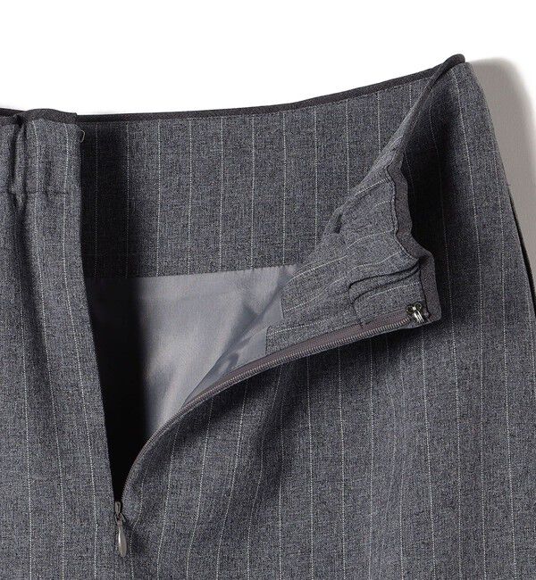 SHIPS for women「〈手洗い可能〉ベルト付 ストライプ タイト スカート 24SS ◇」|タイト|