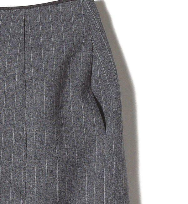 SHIPS for women「〈手洗い可能〉ベルト付 ストライプ タイト スカート 24SS ◇」|タイト|