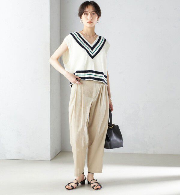 SHIPS for women「〈手洗い可能〉コットン ナイロン タック パンツ」|その他|