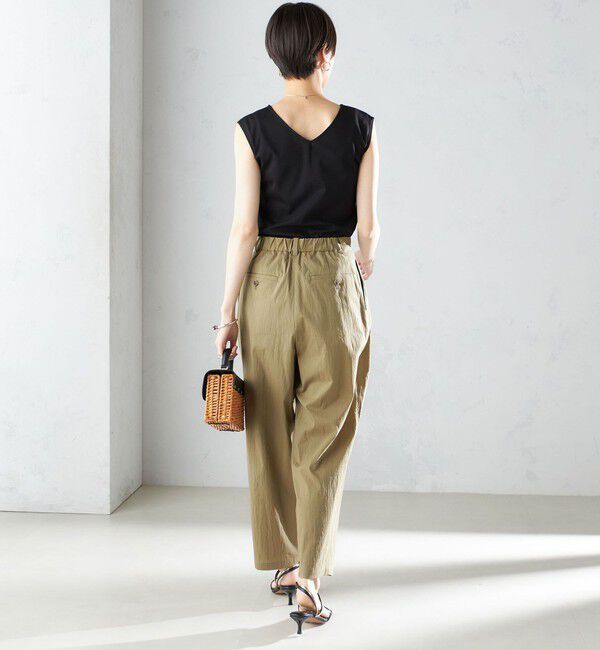 SHIPS for women「〈手洗い可能〉コットン ナイロン タック パンツ」|その他|