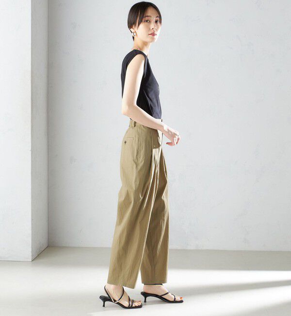 SHIPS for women「〈手洗い可能〉コットン ナイロン タック パンツ」|その他|