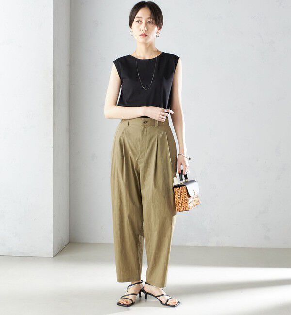 SHIPS for women「〈手洗い可能〉コットン ナイロン タック パンツ」|その他|