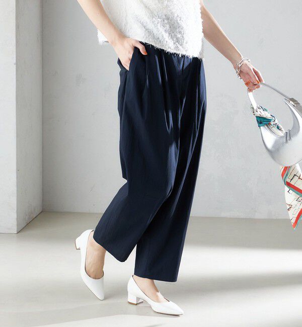 SHIPS for women「〈手洗い可能〉コットン ナイロン タック パンツ」|その他|