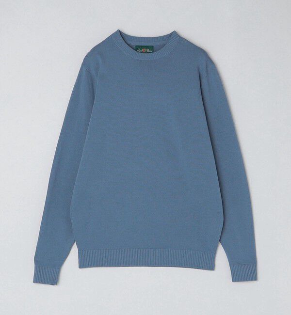 SHIPS「ALANPANE: 14ゲージ コットン クルーネック ニット」|ニット・セーター|ライトブルー