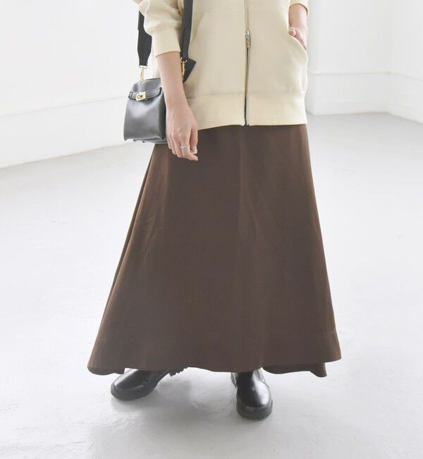 quaranciel「quaranciel:〈洗濯機可能〉シルキー サテン フレア スカート」|フレア|