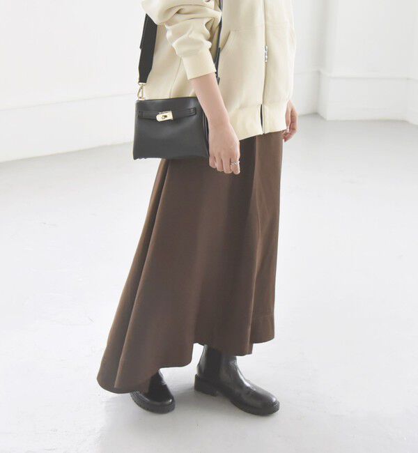 quaranciel「quaranciel:〈洗濯機可能〉シルキー サテン フレア スカート」|フレア|