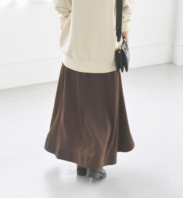 quaranciel「quaranciel:〈洗濯機可能〉シルキー サテン フレア スカート」|フレア|