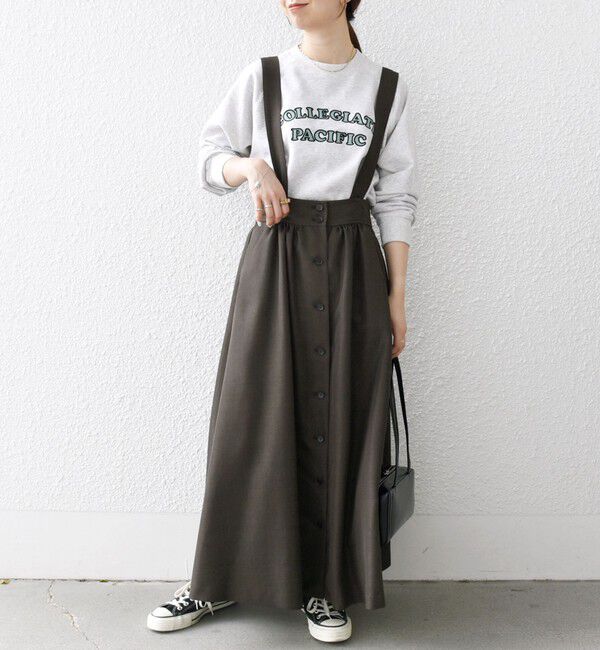 SHIPS any「SHIPS any:〈洗濯機可能〉ウーステッド ハイウエスト ジャンパースカート」|ジャンパースカート|