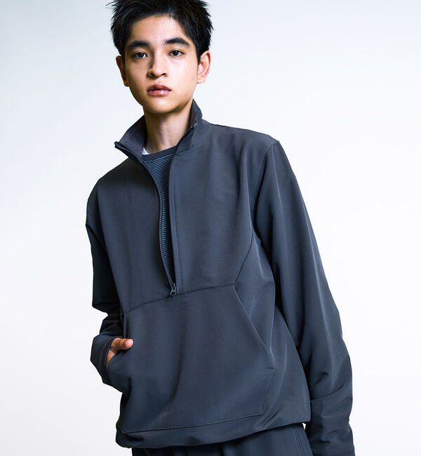 SHIPS「City Ambient Products: SHELTECH Warm(R) ジップ プルオーバー」|シャツ・ブラウス|チャコールグレー