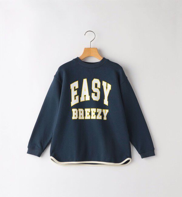 SHIPS KIDS「SHIPS KIDS:80～90cm / パイピング カレッジ ロゴ スウェット」|スウェット・ジャージ|ネイビー