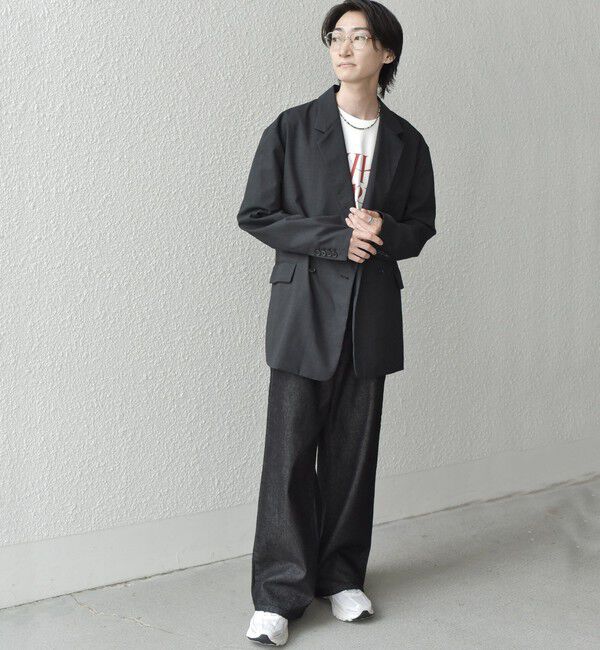 SHIPS any「SHIPS any: オーバーサイズ ウール混 ダブルジャケット (セットアップ対応)◇」|テーラードジャケット|