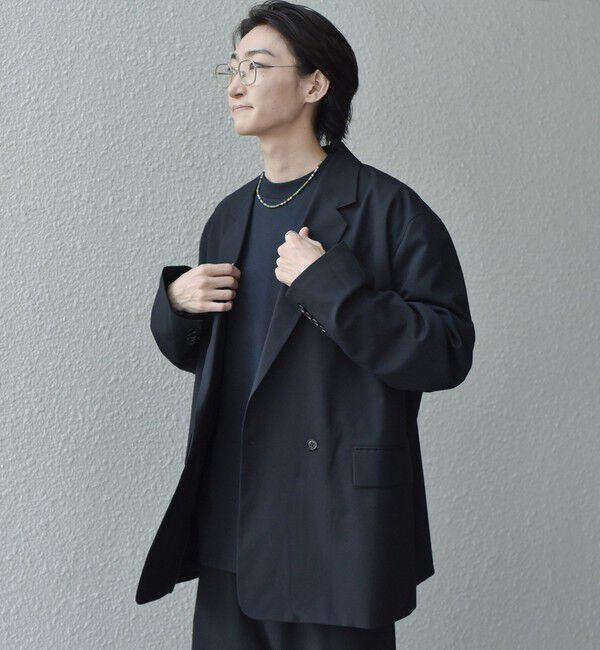 SHIPS any「SHIPS any: オーバーサイズ ウール混 ダブルジャケット (セットアップ対応)◇」|テーラードジャケット|