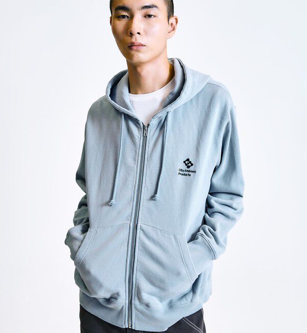 SHIPS「City Ambient Products: ロゴ エンブロイダリー ジップ パーカー」|パーカー|