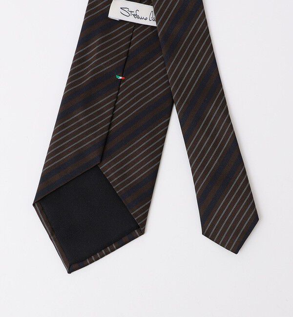 SHIPS「【SHIPS別注】Stefano Cau: シルク レップ ヴィンテージ ストライプ ネクタイ」|ネクタイ・蝶ネクタイ|