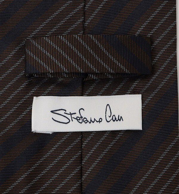 SHIPS「【SHIPS別注】Stefano Cau: シルク レップ ヴィンテージ ストライプ ネクタイ」|ネクタイ・蝶ネクタイ|