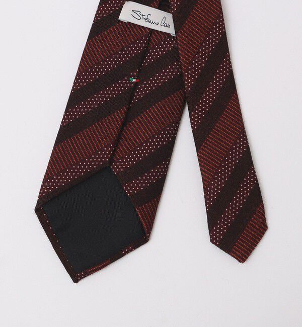 SHIPS「【SHIPS別注】Stefano Cau: ウール プリント ドット ストライプ ネクタイ」|ネクタイ・蝶ネクタイ|