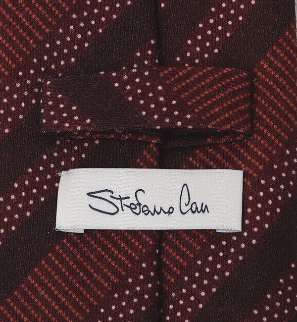 SHIPS「【SHIPS別注】Stefano Cau: ウール プリント ドット ストライプ ネクタイ」|ネクタイ・蝶ネクタイ|