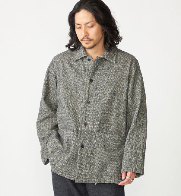 SHIPS「SHIPS: ブラッシュド シャツ アウター」|ブルゾン・スタジャン|ダークグレー