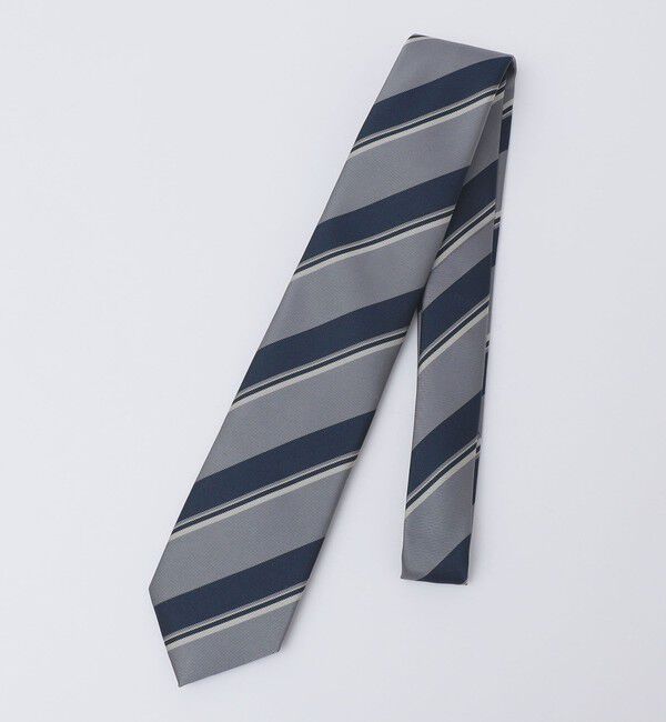 SHIPS「SHIPS: シルク レジメンタル ストライプ ネクタイ」|ネクタイ・蝶ネクタイ|グレー
