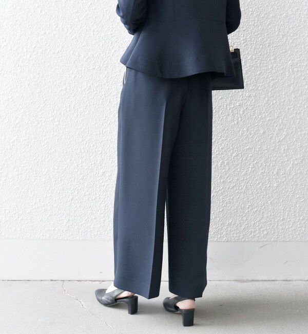 SHIPS any「SHIPS any:〈洗濯機可能〉ダブルクロス クロップド ワイド パンツ ［NAVY BLUE］」|その他|