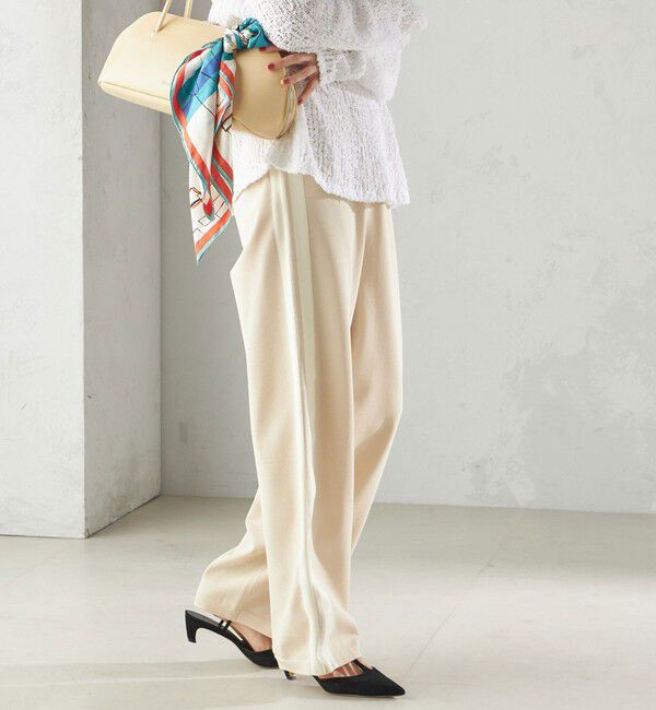 SHIPS for women「〈手洗い可能〉サイドライン ニット パンツ」|その他|ベージュ系