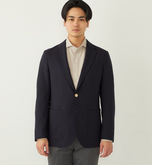 SHIPS Colors 「SHIPS Colors:〈手洗い可能〉シングルブレスト ネイビー ジャケット」|テーラードジャケット|