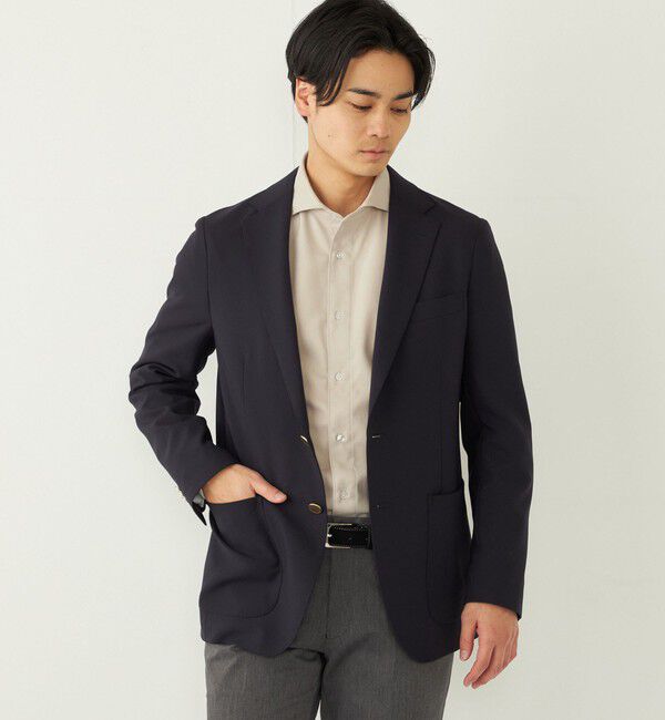 SHIPS Colors 「SHIPS Colors:〈手洗い可能〉シングルブレスト ネイビー ジャケット」|テーラードジャケット|