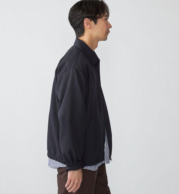 SHIPS「SHIPS: ウール ライク ポリエステル ジップ ブルゾン」|ブルゾン・スタジャン|