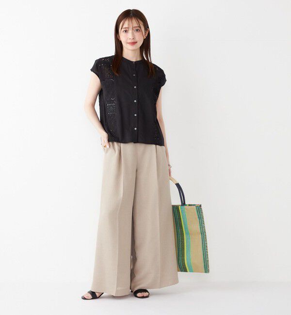 SHIPS Colors 「SHIPS Colors:〈手洗い可能〉バスケット クロップド ワイド パンツ」|その他|