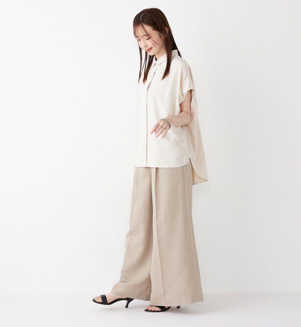 SHIPS Colors 「SHIPS Colors:〈手洗い可能〉バスケット クロップド ワイド パンツ」|その他|