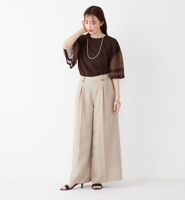 SHIPS Colors 「SHIPS Colors:〈手洗い可能〉バスケット クロップド ワイド パンツ」|その他|