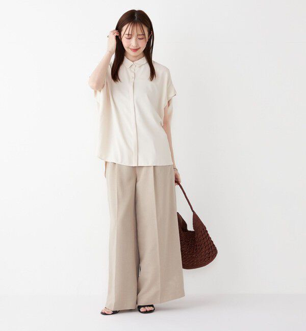 SHIPS Colors 「SHIPS Colors:〈手洗い可能〉バスケット クロップド ワイド パンツ」|その他|