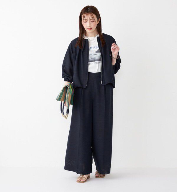 SHIPS Colors 「SHIPS Colors:〈手洗い可能〉バスケット クロップド ワイド パンツ」|その他|