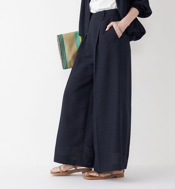 SHIPS Colors 「SHIPS Colors:〈手洗い可能〉バスケット クロップド ワイド パンツ」|その他|